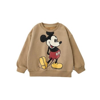 Μακρυμάνικα μπλουζάκια μάρκας Mickey Disney για μωρά αγόρια Κορίτσια Φορέστε Παιδικά Χαριτωμένα, χαλαρά βαμβακερά ρούχα πουλόβερ Νέα μπλουζάκια με λαιμόκοψη