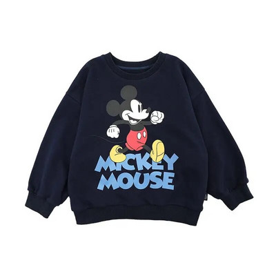 Mickey Disney Brand Hoodies Dugih rukava za dječake Djevojčice nose djecu Slatka široka pamučna pulover odjeća Nove majice s O-izrezom