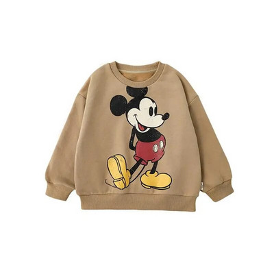 Mickey Disney Brand Hoodies Dugih rukava za dječake Djevojčice nose djecu Slatka široka pamučna pulover odjeća Nove majice s O-izrezom