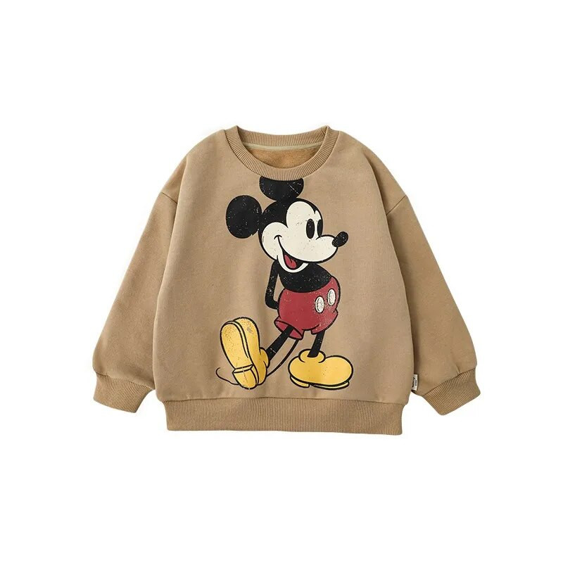 Mickey Disney Brand Hoodies Dugih rukava za dječake Djevojčice nose djecu Slatka široka pamučna pulover odjeća Nove majice s O-izrezom
