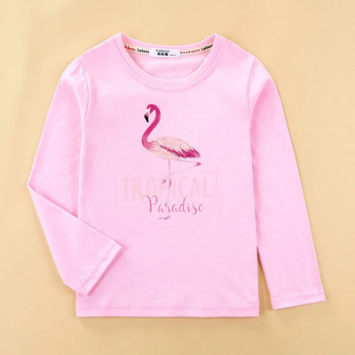 Aimi Lakana Flamingo Djeca nose Majice kratkih rukava za novorođene djevojčice Proljetne majice dugih rukava za djecu