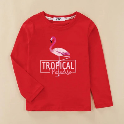 Aimi Lakana Flamingo Djeca nose Majice kratkih rukava za novorođene djevojčice Proljetne majice dugih rukava za djecu