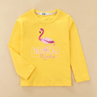 Aimi Lakana Flamingo Djeca nose Majice kratkih rukava za novorođene djevojčice Proljetne majice dugih rukava za djecu