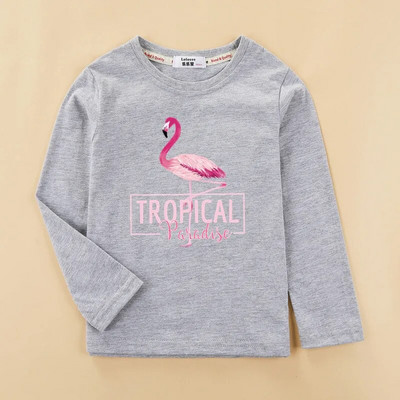 Aimi Lakana Flamingo Djeca nose Majice kratkih rukava za novorođene djevojčice Proljetne majice dugih rukava za djecu