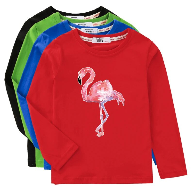 Aimi Lakana Flamingo Djeca nose Majice kratkih rukava za novorođene djevojčice Proljetne majice dugih rukava za djecu