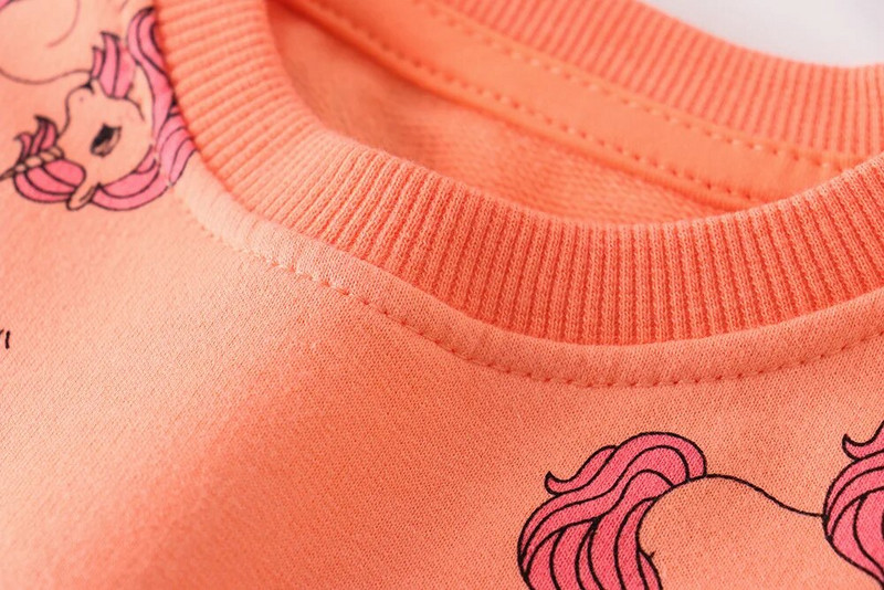 Dukserica dugih rukava za djevojčice, proljeće, pamuk, dječje majice s otisnutim slatkim dinosaurima, donji dio odjeće za dojenčad, 2-7 godina, dukserica, jesen