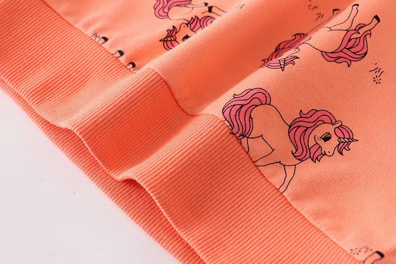 Dukserica dugih rukava za djevojčice, proljeće, pamuk, dječje majice s otisnutim slatkim dinosaurima, donji dio odjeće za dojenčad, 2-7 godina, dukserica, jesen