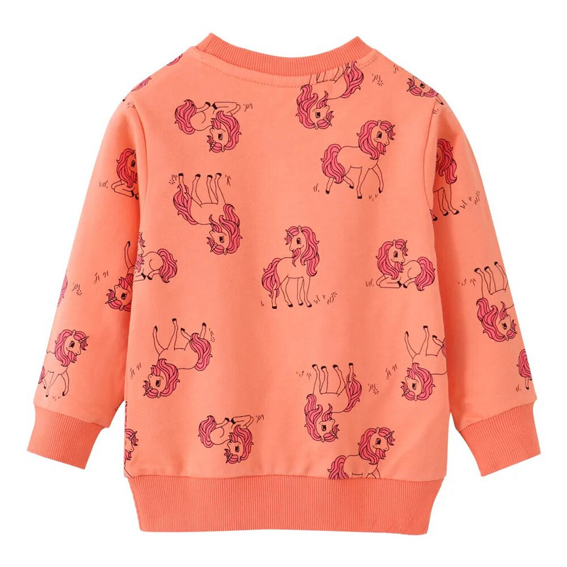 Dukserica dugih rukava za djevojčice, proljeće, pamuk, dječje majice s otisnutim slatkim dinosaurima, donji dio odjeće za dojenčad, 2-7 godina, dukserica, jesen