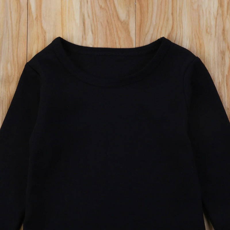 6 krāsas Modes masīvkokvilnas T krekls zīdaiņu zēnu meiteņu drēbes maziem bērniem jaundzimušajiem bērniem garām piedurknēm rudens T-krekls ziemas apakšveļa