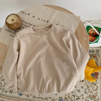 Παιδικό κάτω πουκάμισο για αγόρια και κορίτσια Φθινοπωρινά ρούχα κάτω από στρογγυλή λαιμόκοψη T-shirt Παιδικά ριγέ μακρυμάνικα παιδικά ρούχα