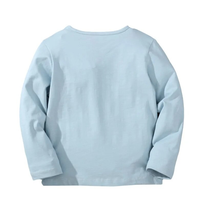 Meiteņu T krekli ar vienradža apdruku Pārdodu rudens pavasara mazuļu bērnu blūze ar garām piedurknēm bērnu kostīms