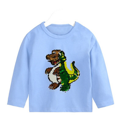 Dječja majica dugih rukava, pamuk, dječja majica sa šljokicama i dvostrukim rukavima, dječja odjeća 2-12 godina