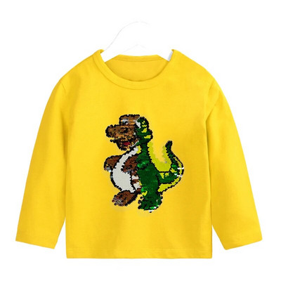 Dječja majica dugih rukava, pamuk, dječja majica sa šljokicama i dvostrukim rukavima, dječja odjeća 2-12 godina