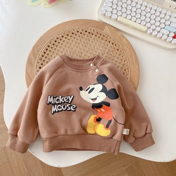 Παιδικό φούτερ Disney Mickey Φθινοπωρινά ρούχα Βρεφικά αγόρια και κορίτσια Πουλόβερ μακρυμάνικο μπλουζάκια με λαιμόκοψη Παιδικά ρούχα