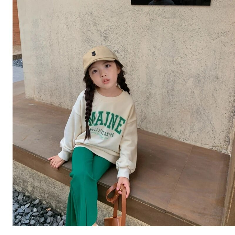 Modne majice za djevojčice Jesenske nove dječje majice dugih rukava Majice s o-izrezom s printom crtića Dječja trendi odjeća Majice za dječake