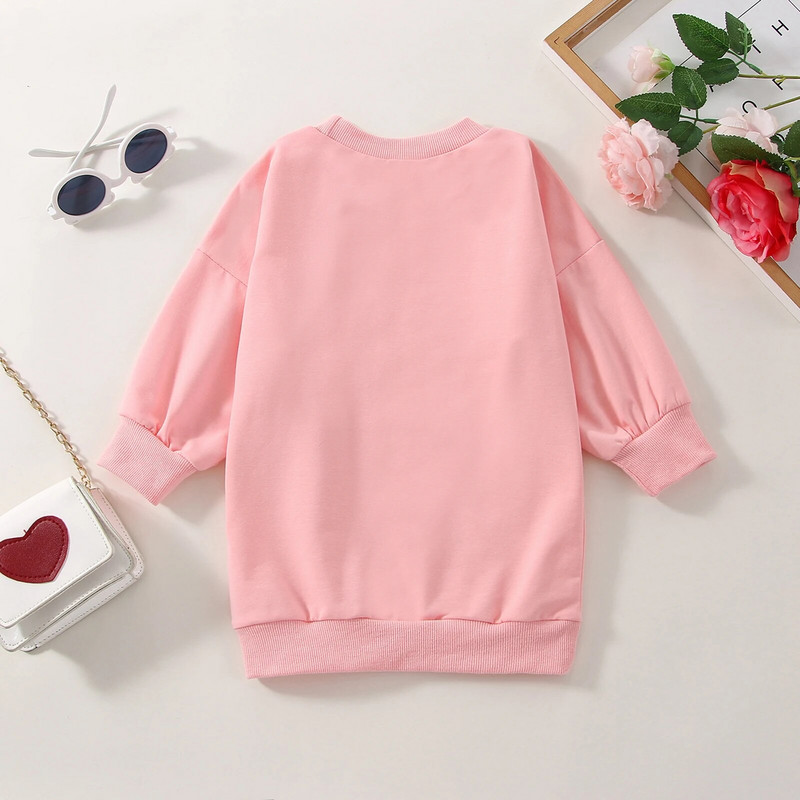 FOCUSNORM 0-5Y Valentinovo za djecu, djevojke, prekrasne majice s kratkim rukavima, Outwar majica s printom dugih rukava