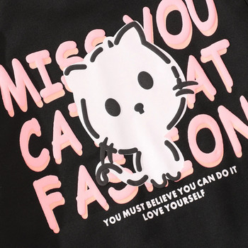 2023 Φθινόπωρο μπλουζάκι για μεγάλο κορίτσι Παιδικά κοριτσίστικα ρούχα Μακρυμάνικο Top Cartoon Casual βαμβακερό παιδικό καλοκαιρινό πουκάμισο 8 9 10 11 12 ετών