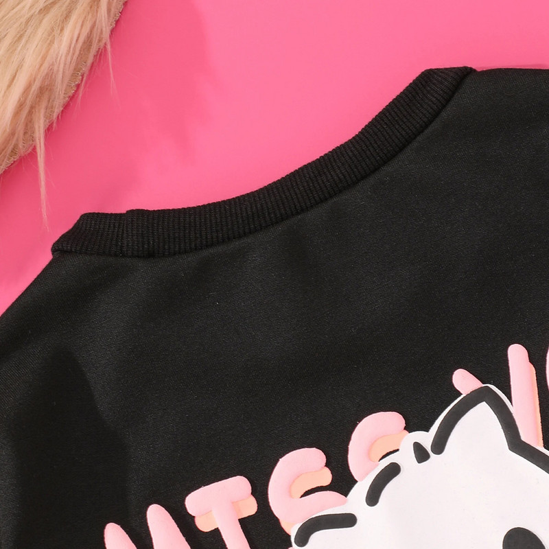 2023 m. rudens didelės mergaitės marškinėliai, vaikiški, mergaičių drabužiai ilgomis rankovėmis animaciniai filmukai laisvalaikio medvilniniai vaikų vasaros marškinėliai 8 9 10 11 12 metų