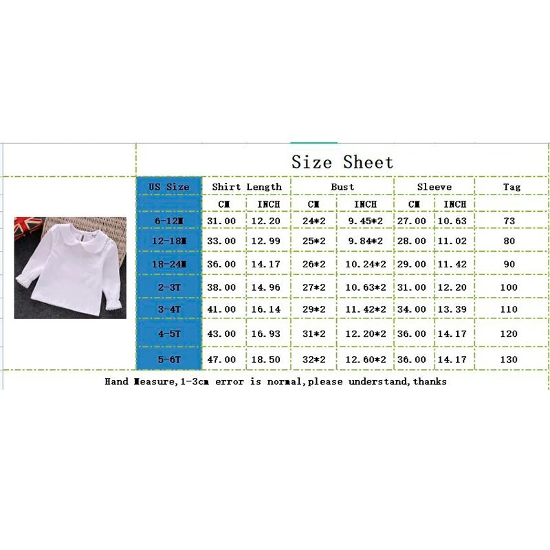 Balts mežģīņu krekls jaundzimušām meitenēm apaļa apkakle ar garām piedurknēm džemperi pavasara rudens mazuļu meiteņu apakškrekls bērnu audums