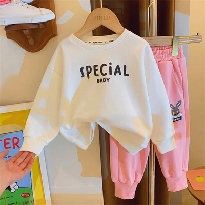 Proljeće Jesen Dječje ležerne majice za dječake Djevojčice Majice dugih rukava s printom slova Dječji sportski ležerni pulover Odjeća za bebe