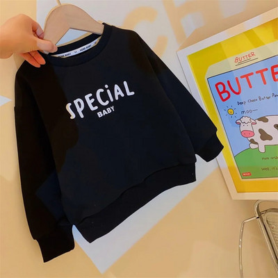 Proljeće Jesen Dječje ležerne majice za dječake Djevojčice Majice dugih rukava s printom slova Dječji sportski ležerni pulover Odjeća za bebe