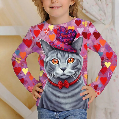 Kawaii odjeća za djevojčice Žirafa Mačka Papiga Zec Dječje majice za djevojčice Jesenska moda 2023. Dječje dizajnerske majice majica Životinje