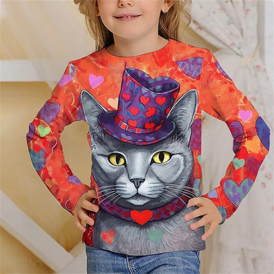 Kawaii odjeća za djevojčice Žirafa Mačka Papiga Zec Dječje majice za djevojčice Jesenska moda 2023. Dječje dizajnerske majice majica Životinje