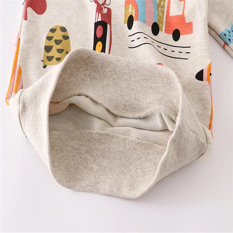 Lēcieni Metri Jaunumi Dzīvnieki Bērnu Džemperi Karikatūra Zēni Meitenes Rudens Ziemas Mazuļi ar kapuci Garām piedurknēm Apģērbi Džemperi