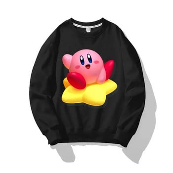 Аниме анимационна звезда Kirby Waddle Dee Printing Детски суичър с дълъг ръкав Сладък детски горен пуловер Пуловер Есенни дрехи за момичета