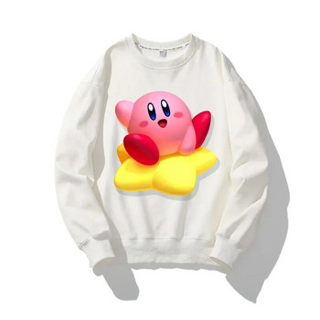 Аниме анимационна звезда Kirby Waddle Dee Printing Детски суичър с дълъг ръкав Сладък детски горен пуловер Пуловер Есенни дрехи за момичета