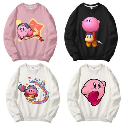 Anime animacinių filmų žvaigždė Kirby Waddle Dee Spausdinimas vaikams ilgomis rankovėmis megztinis Mielas vaikiškas megztinis megztinis mergaičių rudens drabužiai