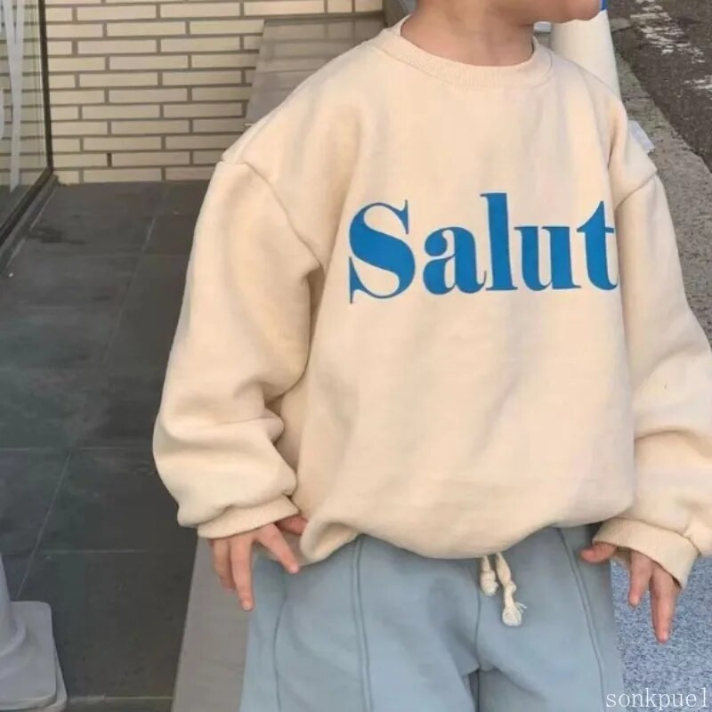 2023. aasta sügis, uued laste kampsunid Beebipoiste pikkade varrukatega topid Mood Lapsed Pulloverid Pehmed lahtised tüdrukute kapuutsid Lasteriided