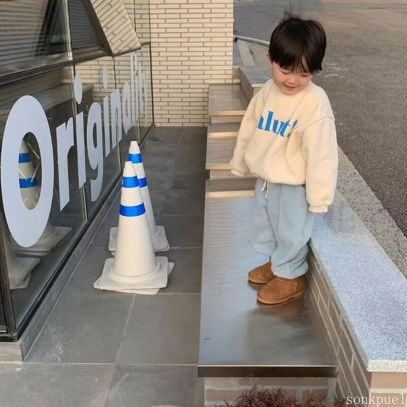 2023. aasta sügis, uued laste kampsunid Beebipoiste pikkade varrukatega topid Mood Lapsed Pulloverid Pehmed lahtised tüdrukute kapuutsid Lasteriided