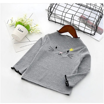 Majica kratkih rukava za djevojčice 2023. Potkošulja za djevojčice Majica dugih rukava Jednobojna pamučna proljeće i jesen Dječja beba bijela majica