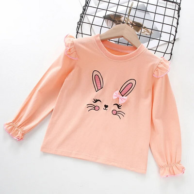 Majica kratkih rukava za djevojčice 2023. Potkošulja za djevojčice Majica dugih rukava Jednobojna pamučna proljeće i jesen Dječja beba bijela majica