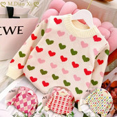 Sügistalvine väikelaste riided Tüdrukutele kampsunid Kootud kampsun Kardigan pikkade varrukatega tüdrukute mantel Laste jope Laste ülerõivad