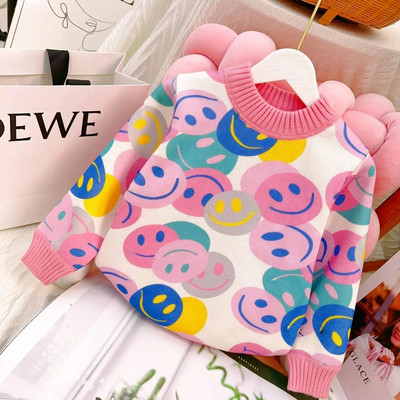 Sügistalvine väikelaste riided Tüdrukutele kampsunid Kootud kampsun Kardigan pikkade varrukatega tüdrukute mantel Laste jope Laste ülerõivad