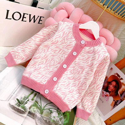 Sügistalvine väikelaste riided Tüdrukutele kampsunid Kootud kampsun Kardigan pikkade varrukatega tüdrukute mantel Laste jope Laste ülerõivad