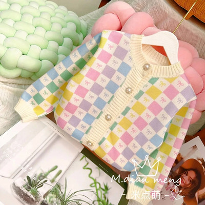 Sügistalvine väikelaste riided Tüdrukutele kampsunid Kootud kampsun Kardigan pikkade varrukatega tüdrukute mantel Laste jope Laste ülerõivad