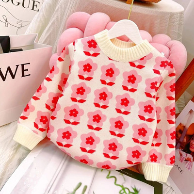 Sügistalvine väikelaste riided Tüdrukutele kampsunid Kootud kampsun Kardigan pikkade varrukatega tüdrukute mantel Laste jope Laste ülerõivad