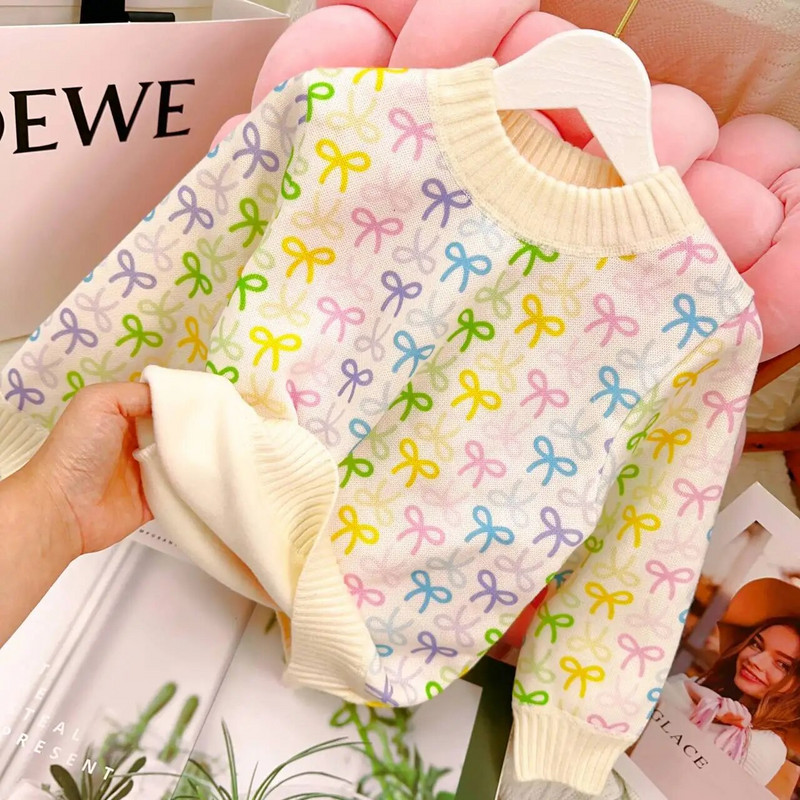 Sügistalvine väikelaste riided Tüdrukutele kampsunid Kootud kampsun Kardigan pikkade varrukatega tüdrukute mantel Laste jope Laste ülerõivad