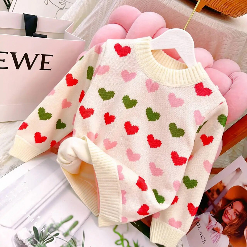 Sügistalvine väikelaste riided Tüdrukutele kampsunid Kootud kampsun Kardigan pikkade varrukatega tüdrukute mantel Laste jope Laste ülerõivad