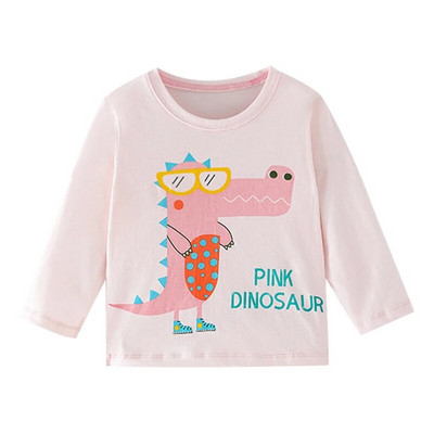 Little maven T-krekls ar garām piedurknēm Meiteņu zīdaiņiem Ikdienas apģērbi Rudens Kokvilna Mīksts un komfortabls Jauki 2 līdz 7 gadus veciem bērniem