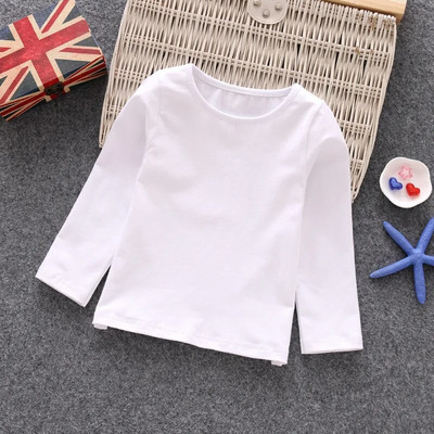 Jesen Proljeće Košulje za djevojčice Pamučna čipka Bijela dječja majica dugih rukava Djevojčice Dječje majice i bluze za malu djecu