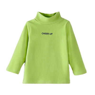 2023. g. bērnu sporta krekli, zēni, meitene, silti, topi ar augstu apkakli T-krekli rudens ziema, tīras krāsas, garām piedurknēm, bērnu T-krekls, mīksts bērnu apģērbs