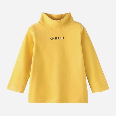 2023. g. bērnu sporta krekli, zēni, meitene, silti, topi ar augstu apkakli T-krekli rudens ziema, tīras krāsas, garām piedurknēm, bērnu T-krekls, mīksts bērnu apģērbs