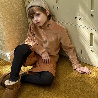 Bērniem silts T krekls Meitenes Zēniem Kokvilnas Bērnu T-krekli Zīdaiņiem Toddler Pidžamas pulovers ar garām piedurknēm Topi 4 6 8 10 12 g.