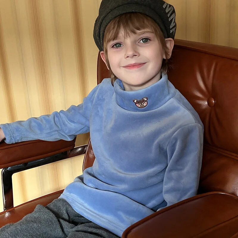 Bērniem silts T krekls Meitenes Zēniem Kokvilnas Bērnu T-krekli Zīdaiņiem Toddler Pidžamas pulovers ar garām piedurknēm Topi 4 6 8 10 12 g.