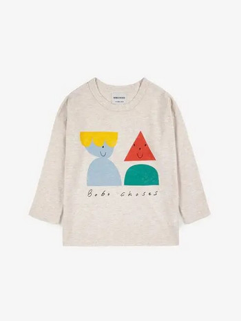 Νέο 2023 Bobo φθινόπωρο Παιδικά μπλουζάκια για κοριτσάκια για μωρά για βρέφη, αγόρια, μακρυμάνικο μπλουζάκια, ρούχα με κινούμενα σχέδια Εκτύπωση casual παιδικά μπλουζάκια