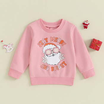 FOCUSNORM 0-4Y Παιδικά κοριτσάκια Χριστουγεννιάτικα φούτερ με μακρυμάνικο πουλόβερ με στάμπα